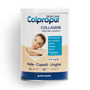 Colpropur SKIN CARE, integratore alimentare a base di collagene per pelle, capelli e unghie.